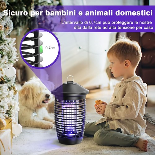 PALONE Lampada Antizanzare Elettrica, 4500V 20W UV Zanzariera Elettrica - Foto 8 di 9