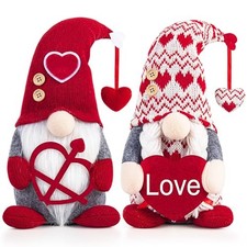 LEKSON Valentines Day Gnome Decorations Gifts, Handmade Plush Valentine Pink