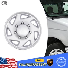 For Ford E250 E350 E450 Econoline 1999-2018 4pcs Silver Hub Caps Rim Simulators