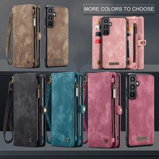 For Samsung Galaxy A16 A36 A56 Zipper Wallet Detachable Leather Case