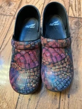 Dansko - Women's Nursing Clogs - SZ 10 - Colorful
