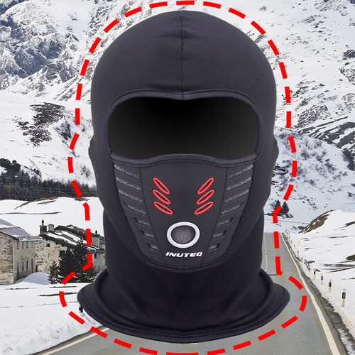 Maschera viso passamontagna invernale uomo freddo antivento pile sci ninja mask - Foto 11 di 31