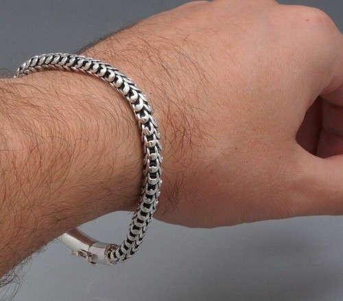 DRACHENWAAGE HERREN ARMBANDKETTE 925 STERLINGSILBER HANDGEFERTIGT 8 8,5 9 9,5 10" - Bild 8 von 12