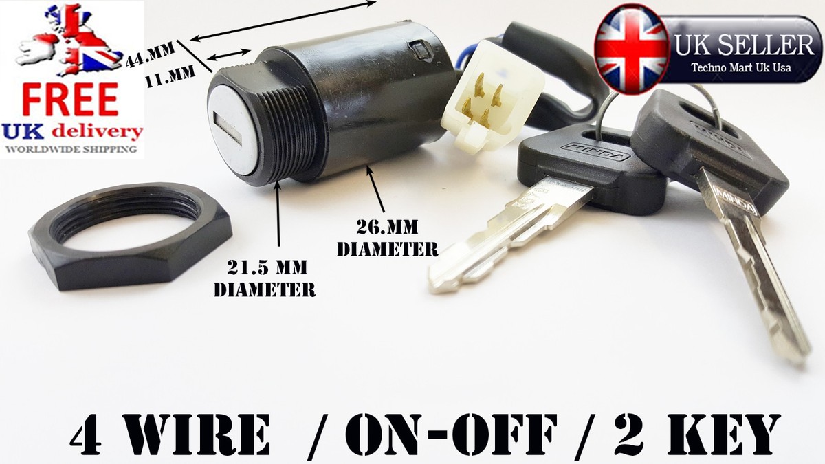 UNIVERSAL ENFIELD BULLET MOTORBIKE MINDA IGNITION SWITCH 2 KEYS 4