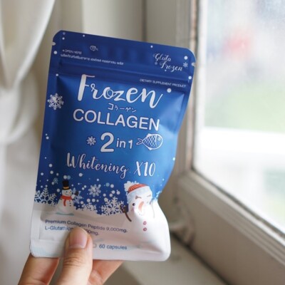 コラーゲン Frozen Collagen+Whitening 2in1 (3Packs) FROZEN COLLAGEN 2in1 Whitening 60capsules Authentic! US