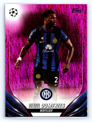 23/24 Topps UCC Flagship  - 9 Denzel Dumfries FC Internazionale Pink Sparkle 
