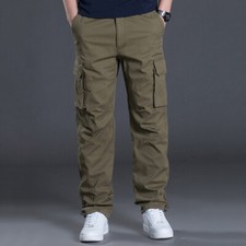 Herren Mehrere Taschen Cargohose Lang Hose Fr...