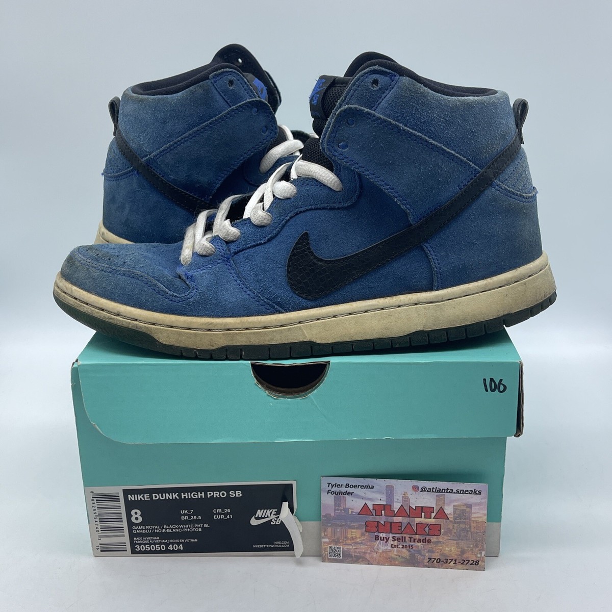 Sb Dunk Nike Gamuza Azul Size Nike SB Dunk Pro High Game Royal