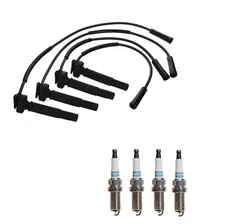 Denso Wire Set 7mm & 4 Iridium Long Life Spark Plug .044 Kit For Subaru 2.5 H4