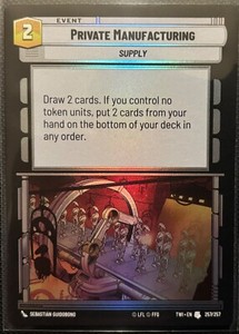 Star Wars Unlimited Twilight of the Republic Private Manufacturing Foil (Unc)