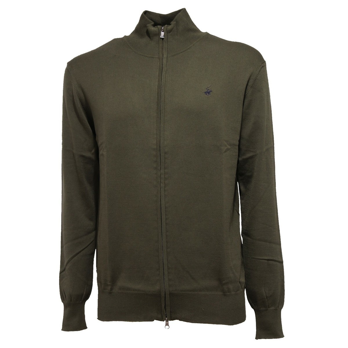 5808K cardigan uomo BEVERLY HILLS POLO CLUB GARMENT DYED green