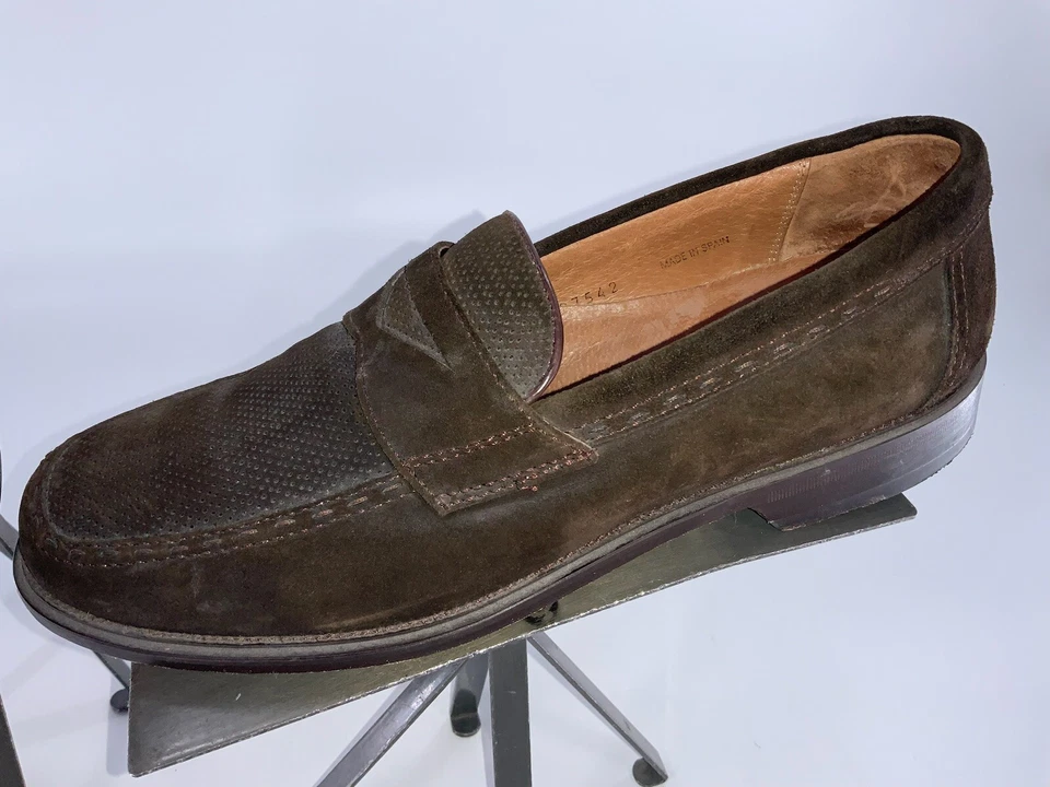 Tommy Bahama Mocasines Zapatos Talla 10 Hombres Marrón Gamuza Hecho en España Como Nuevo YGI E2S-30 Foto 3 de 4