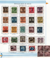 US Stamp #551-573......Precancels.....Many VF.....571 Block.....Used H