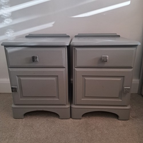 X2 pair solid quality pine bedside chest of drawers side end