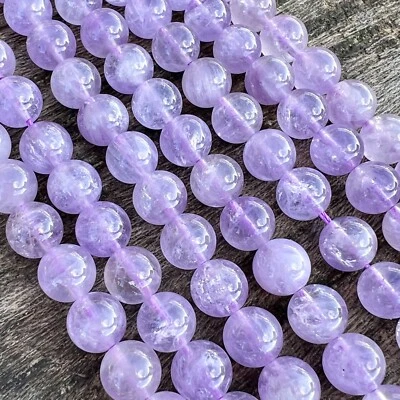 Echte Lavendel Amethyst Edelstein 8mm Perlen 39cm Strang Schmuckherstellung - Bild 1 von 4
