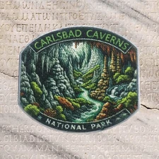 Carlsbad Caverns National Park Patch Iron-on Applique Nature Badge, New Mexico