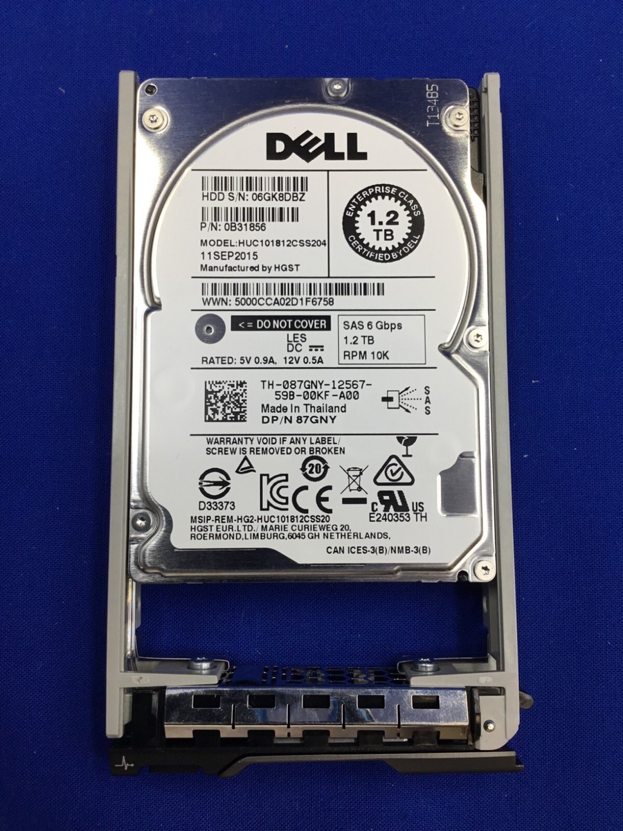 087GNY Dell Enterprise 1.2TB 10K SAS 6Gbps 2.5'' HDD 87GNY