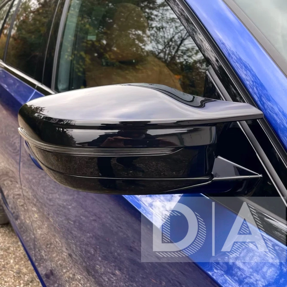 M3 STYLE GLOSS BLACK WING MIRROR COVERS FOR BMW G20 G22 G23 G26 G30 3 4 5 SERIES - Image 3 of 4