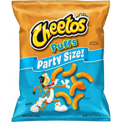 Cheese Flavored Party Size Snack Chips, 13.5 Ounce Bag