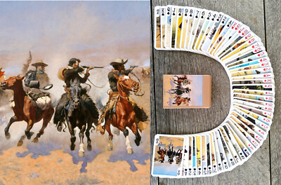 Playing Cards (Poker Deck 54Cards) WESTERN Vintage Cowboys Native Americans 032