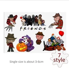 1 Piece, 7 images UV DTF sheet, Transfer Stickers for Glass and smooth surfaces