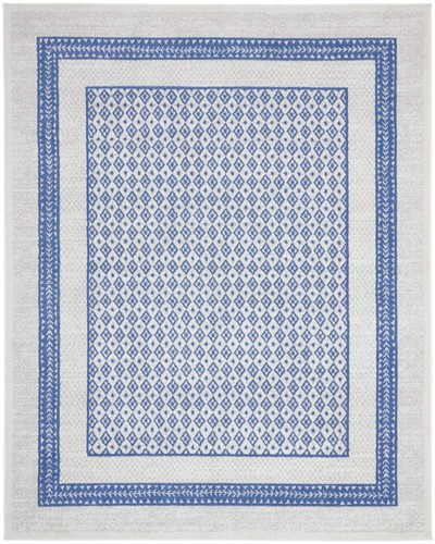 Nourison Whimsicle Geometric Ivory Blue 8'4" x 11'6" Area Rug Easy Cleaning - Picture 7 of 9