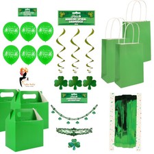 St Patrick's Day Shamrock Party Hanging Decoration Reusable Balloons Lunch Box