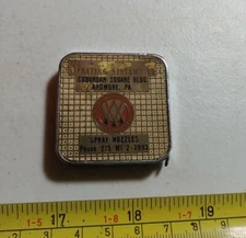 Vintage Spraying Systems Co Ardmore PA Spray Nozzles Advertising Measuring Tape