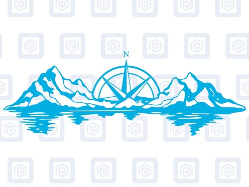 XL Berg Kompass Landschaft Vinyl Aufkleber für Camper Van Wohnwagen Sticker Grafik - Bild 8 von 14