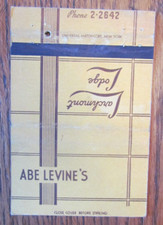 ROYAL FLASH MATCHBOOK COVER: ABE LEVINE'S LARCHMONT LODGE, NY MATCHCOVER D19