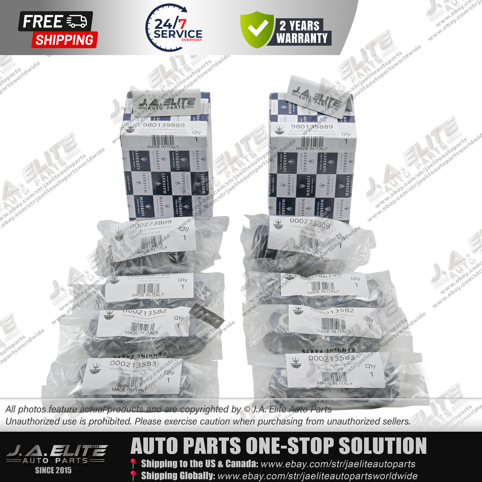 Genuine Front Control Arm Bushing Kit fit Maserati Quattroporte GT GC, 980139889