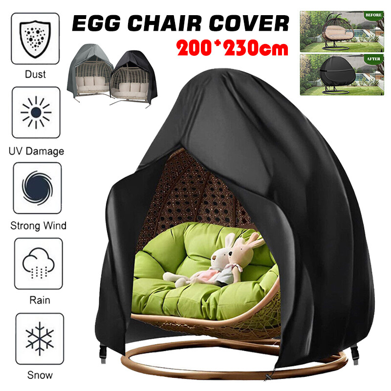 WATERPROOF DOUBLE EGG CHAIR COVER HANGING SWING HAMMOCK RATTAN OUTDOOR FURNITURE eBay