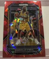 2022-23 NBA Prizm Shaquille O'neal Red Cracked Ice