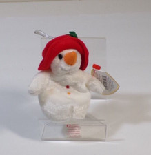 TY Jingle Beanies - CHILLIN the Snowman (4 inch) Ornament - NEW
