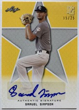 2020 LEAF PG NATIONAL SHOWCASE SAMUEL SIMPSON YELLOW AUTO 15/25