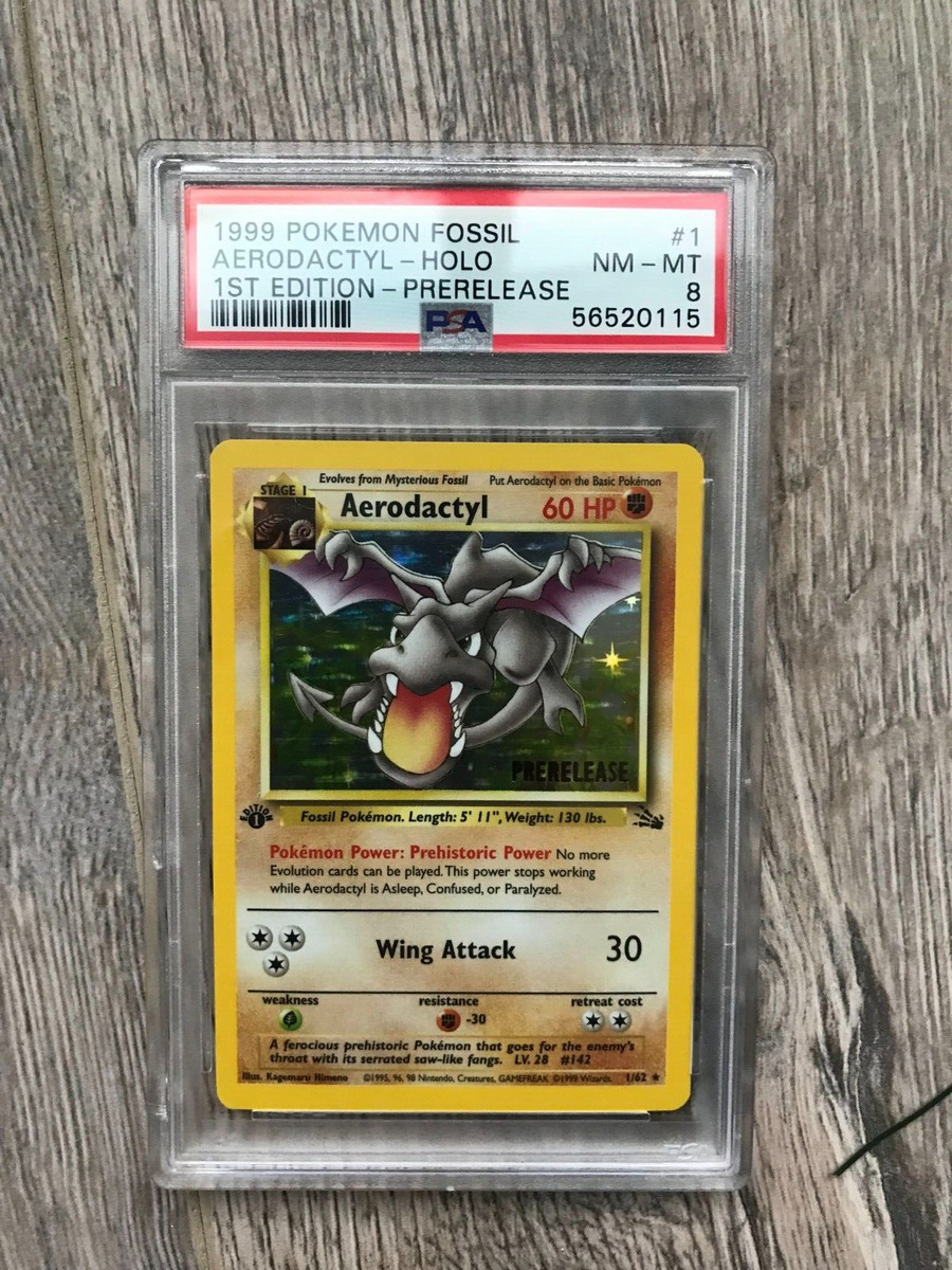 Pokemon - Aerodactyl - 1/62 - Holo Rare - 1st Edition - Prelease Promos