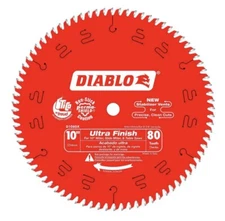 Diablo D1080X 10 in. x 80 Tooth Ultra Finish Saw Blade