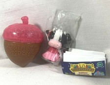 LI'L WOODZEEZ SERIES 3 BOBBLEEZ HEAD COOKY COW 36 RARE GLITTER BOW PINK TOP