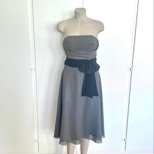 Graues Cocktailkleid ohne Marke - Größe S