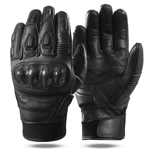Leather Motorbike Gloves Motorcycle Thermal Gloves summer Biker Gloves 8 colors - Picture 18 of 52