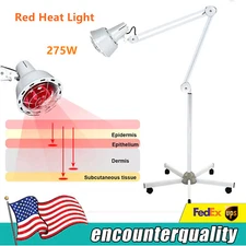 IR Infrared Red Heat Light 275W Therapy Floor Stand Pain Relief Therapeutic Lamp