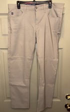 NWT Chaps Mens 5-Pocket Performance Pants Straight Tapered 36X30 Khaki W36L30