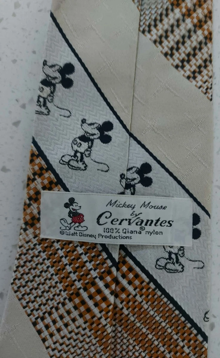 Vintage Mickey Mouse Tie by Cervantes - Qiana Nylon Disney Necktie