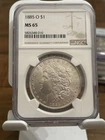1885-O Morgan Dollar Silver $1 Coin Business Strike NGC MS65 Cert 5826348-010
