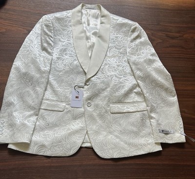 Giovanni Testi Ivory Dinner Jacket - 46R