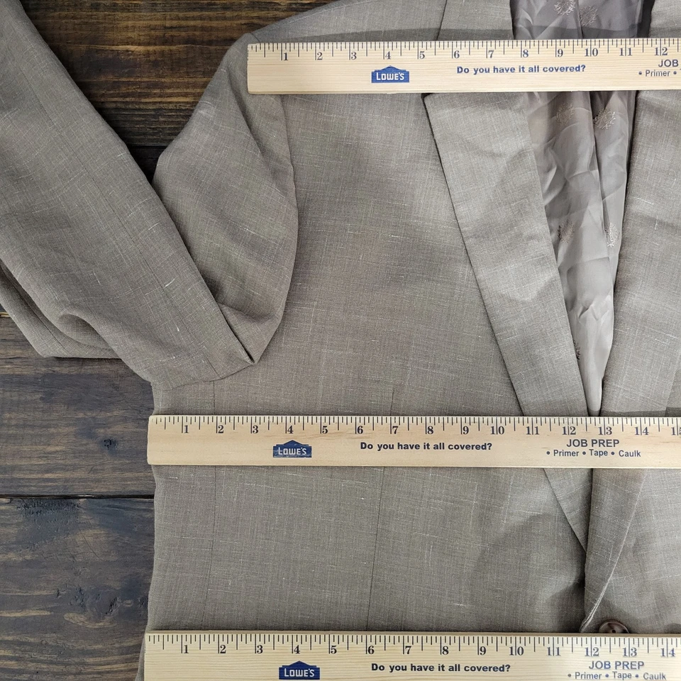 Lauren Ralph Lauren Мужская Sport пальто Blazer две кнопки коричневый шерсти льна 50R новый - Изображение 2 из 4