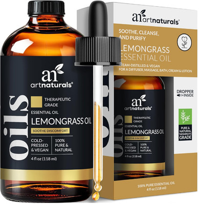artnaturals Lemongrass Essential Oil (4.0 Fl Oz / 118ml)- 100% Pure Therapeutic