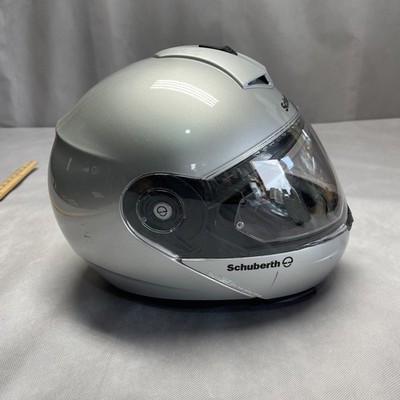 Schuberth C3 Pro Helmet Silver XL For Parts Or Repair
