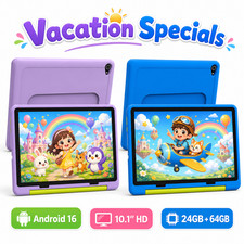 AEEZO 64GB Kids Tablet Free Case Shockproof Educational Games Parental Control