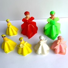 Lot of 7 Vintage Miniature Bridesmaid Wedding Cake Toppers Hong Kong